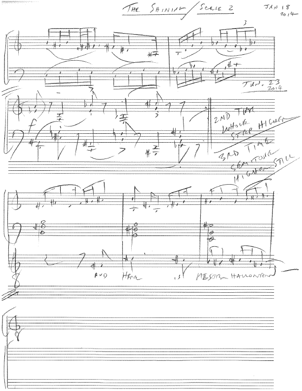 The Shining | Paul Moravec manuscript